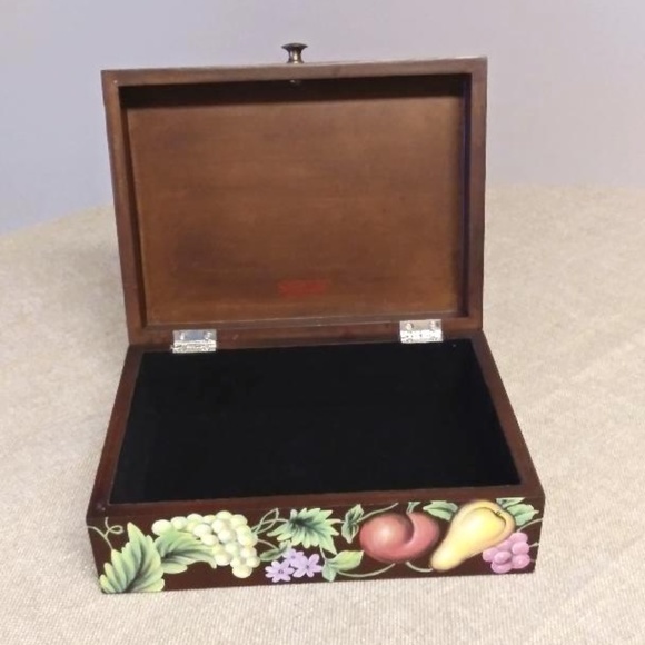 Vintage Hand Painted Wood Box - Picture 3 of 3